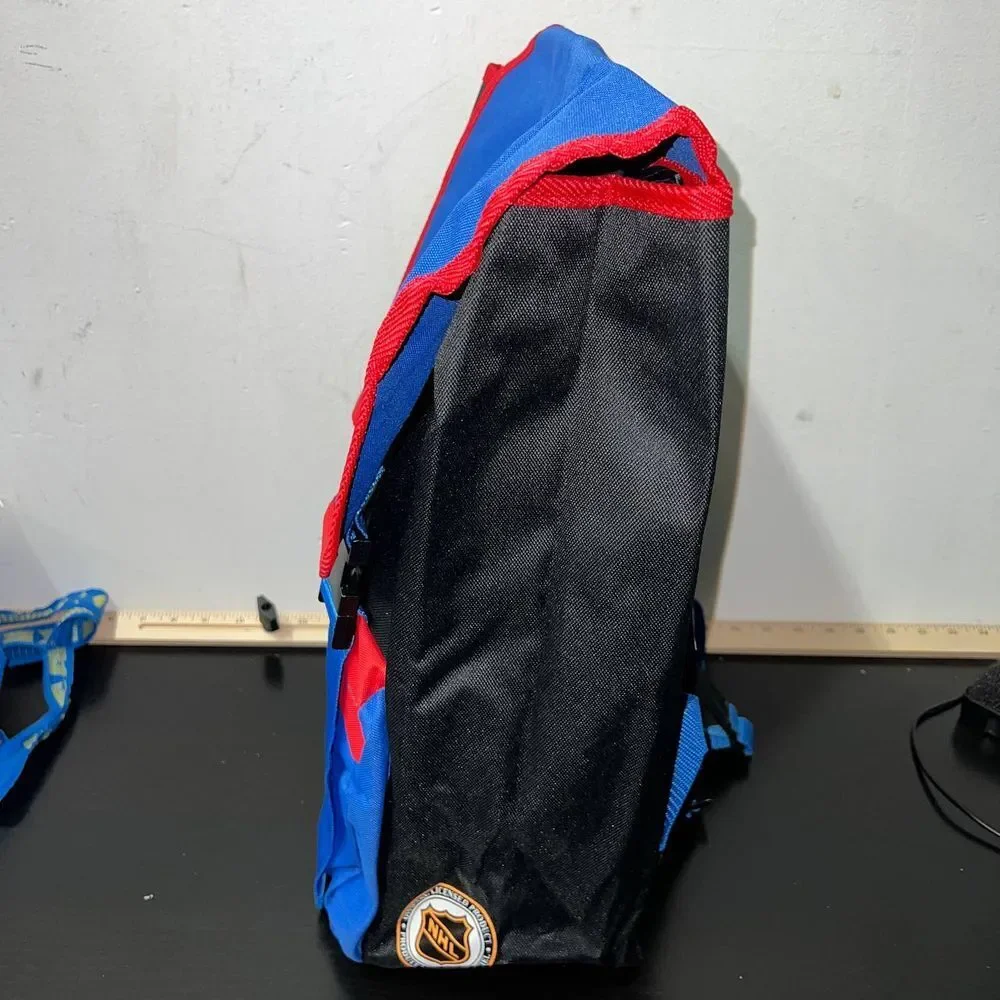 Vintage New York Rangers Retreat Backpack Bag Blue NHL Nasco Little America‎